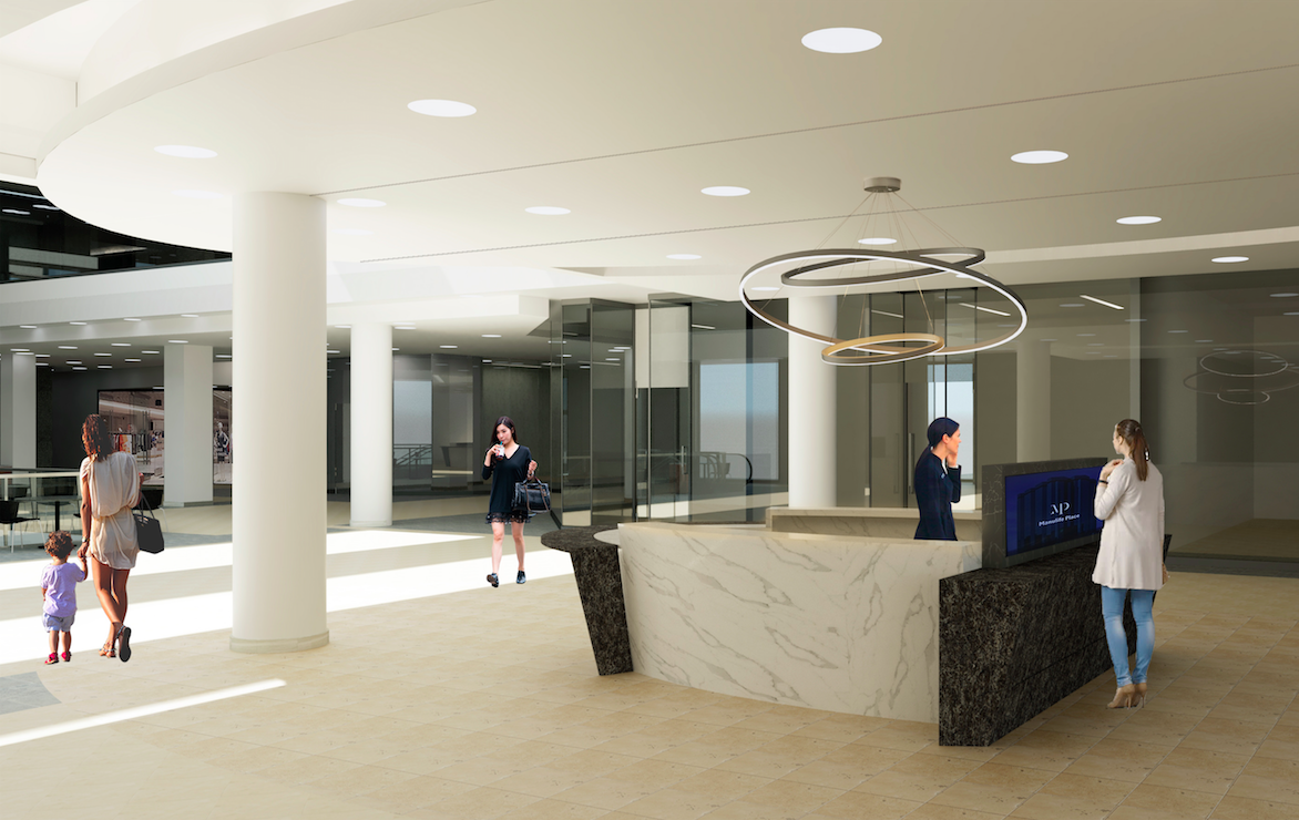 3D Rendering of new concierge desk at Manulife Place